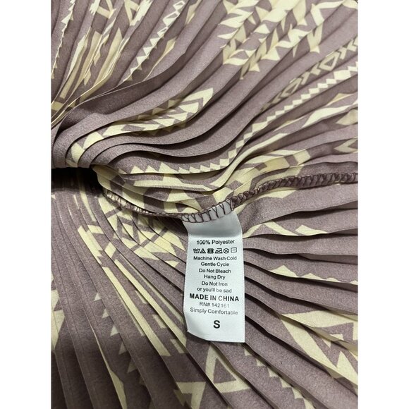 LulaRoe Accordion Pleated Midi Skirt Purple Boho Stretch Women's Small NWT - Picture 4 of 5